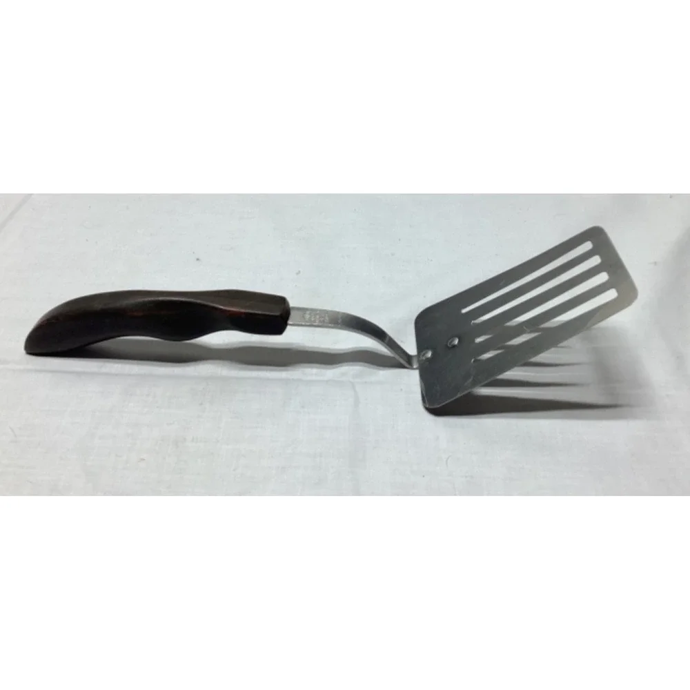 Vintage Cutco Slotted Spatula Flipper Brown Handle USA 12.5 Inch No.16